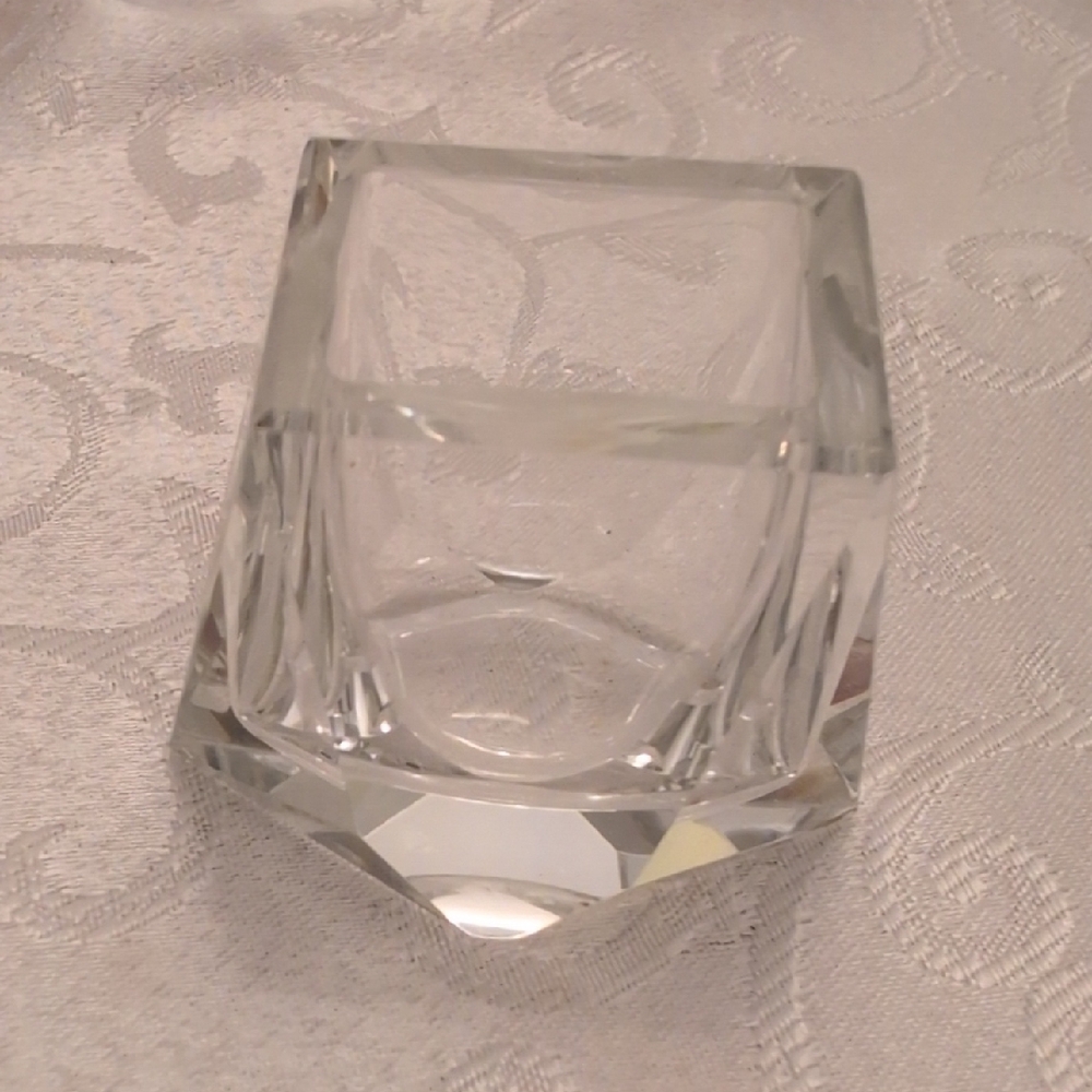 *3/$20 Closet Clearout* Vintage Elegant Clear Crystal Mini Vase